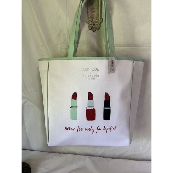 kate spade Handbags - CLINIQUE & KATE SPADE NEVER TOO EARLY FOR LIPSTICK BAG NEW WITH TAGS